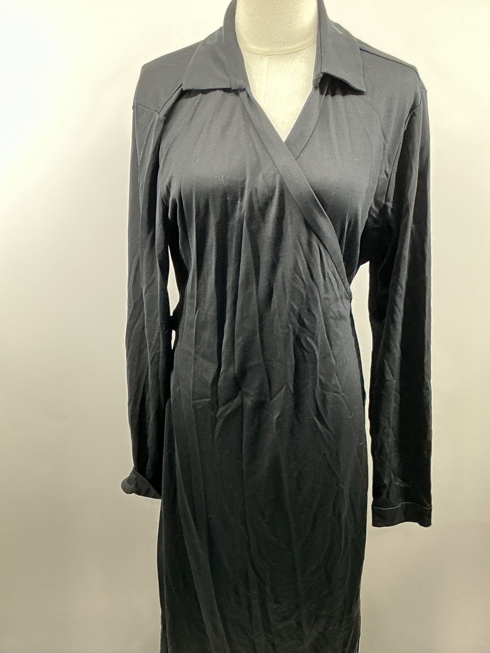 100% Silk Jersey Midi Wrap Dress